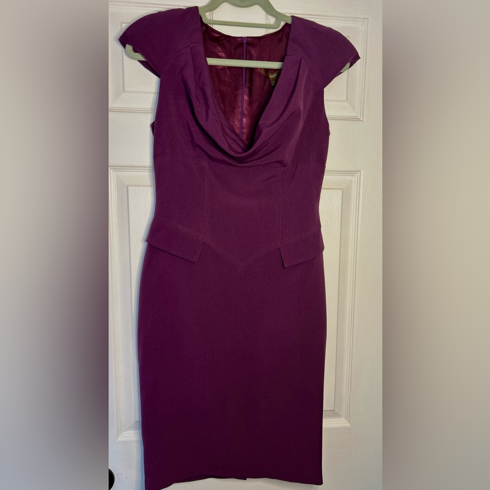 Single Deep Purple Midi Dress